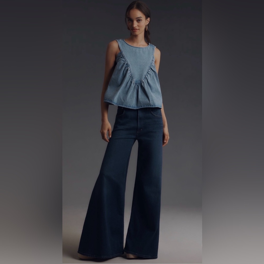 Citizens of Humanity Amari High-Rise Wide-Leg Jeans: Size 33 Petite